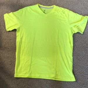OP Neon Green/ Yellow V-Neck T-Shirt